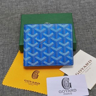 Goyard Goyardine Victoire Bifold Wallet Blue